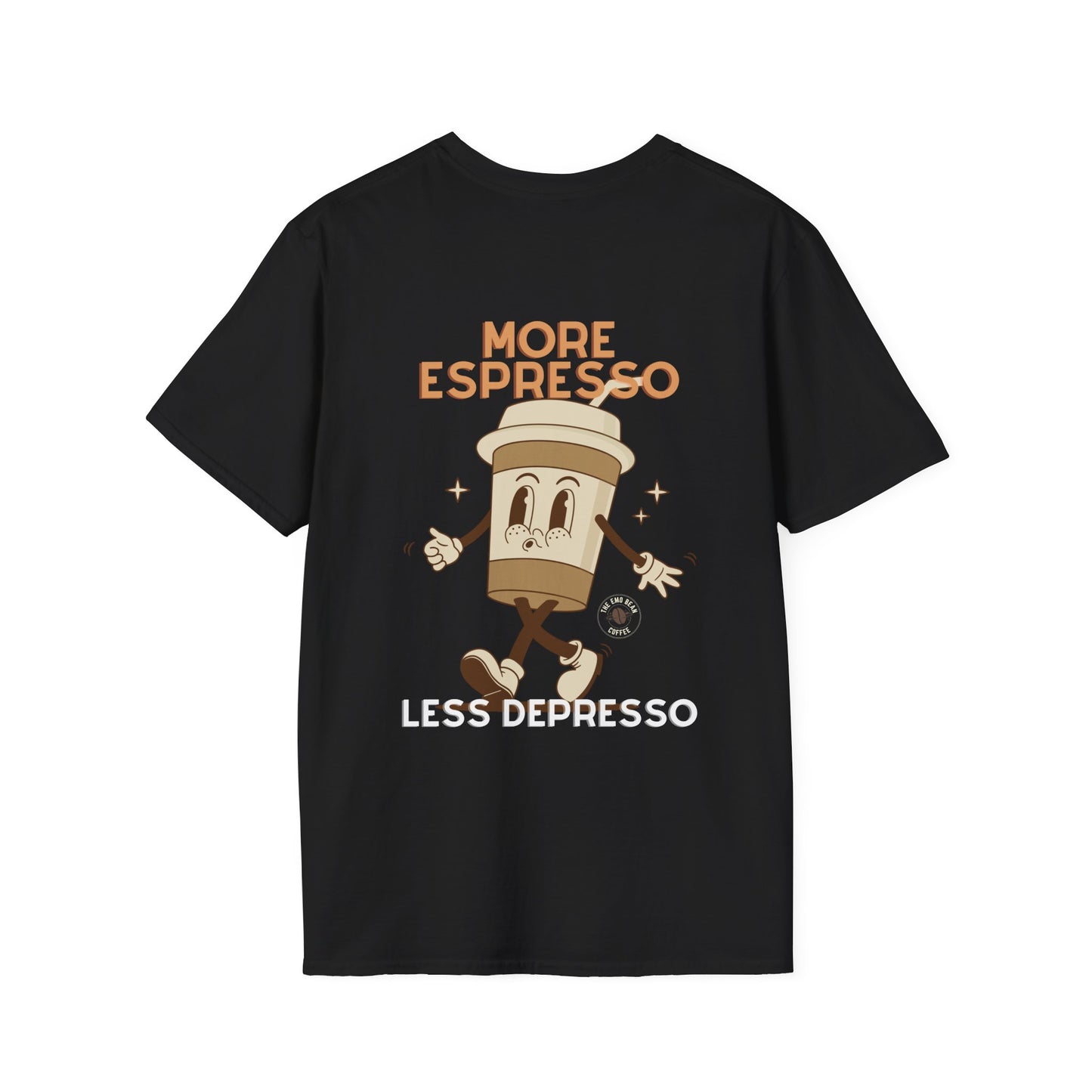 More Espresso, Less Depresso Unisex Softstyle T-Shirt