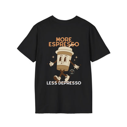 More Espresso, Less Depresso Unisex Softstyle T-Shirt
